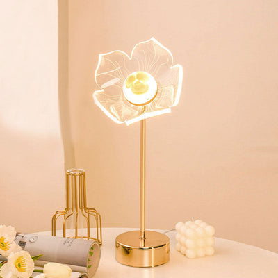 Flowers Decorated Table Lamp Bedroom Ins Warm null
