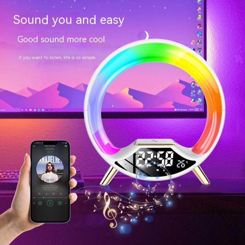O Light Three In One Wireless Charging Multifunctional Bluetooth Speaker Night Light null