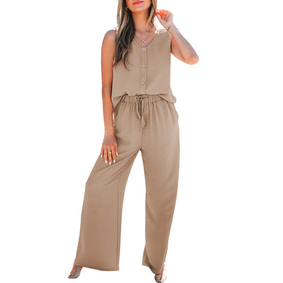Fashion Suit Female Sleeveless Two-piece Suit null