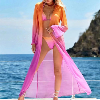 Cross-border Bikini Three Piece Swimsuit Women's Sexy Three-point Gradient null