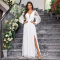 Solid Color Elegant V-neck