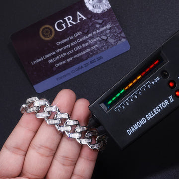 Baguette Moissanite Cuban Link Bracelet
