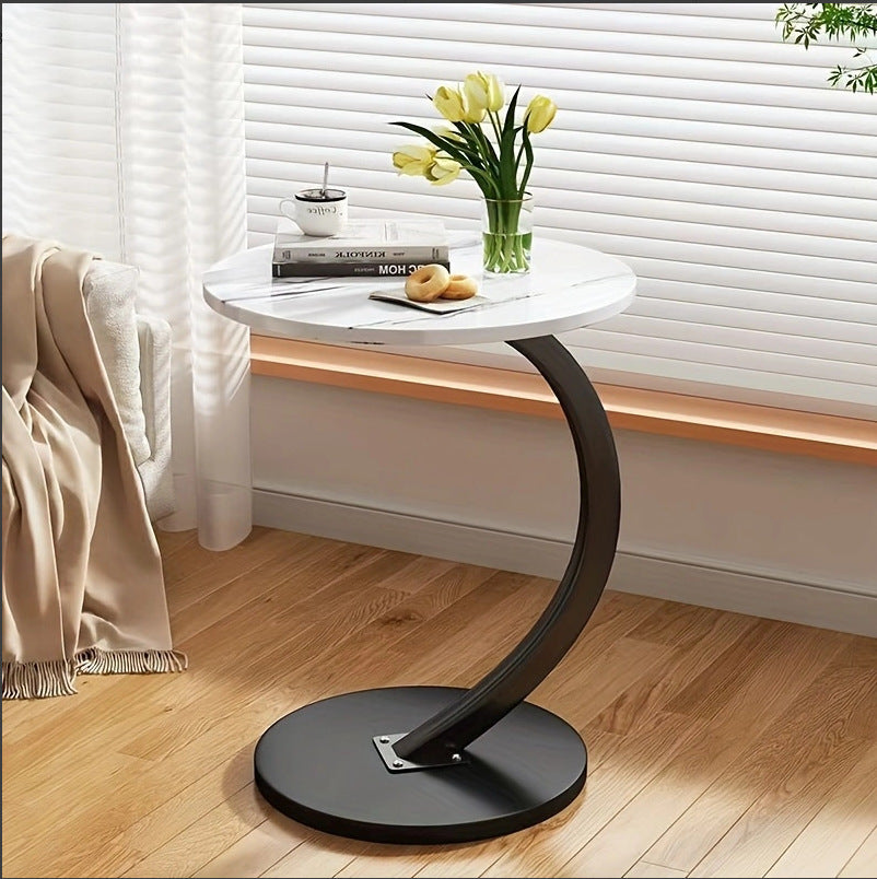 Round Small Coffee Table Living Room Sofa Side Table Bedroom Bedside Table Bedside Table Small Table Movable Coffee Table null