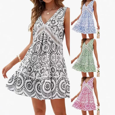 Women's Elegant Printed Hollow Lace
