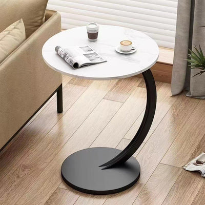 Round Small Coffee Table Living Room Sofa Side Table Bedroom Bedside Table Bedside Table Small Table Movable Coffee Table null