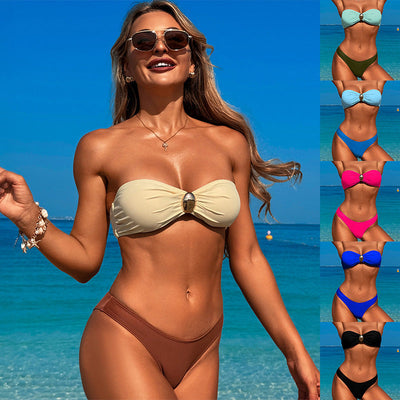 Bikini Three-piece Beach Pants Split Swimsuit For Women null