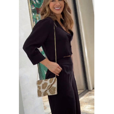 Suit Short Top Wide Leg Pants Women's Suit null