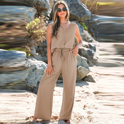 Fashion Suit Female Sleeveless Two-piece Suit null