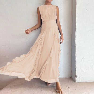 French Sexy Elegant Chiffon Dress New null
