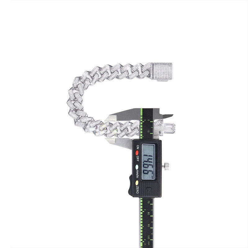 Baguette Moissanite Cuban Link Bracelet