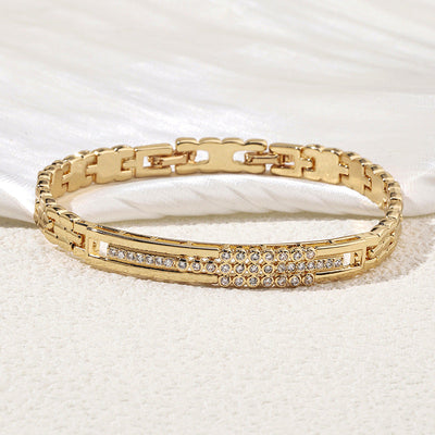 Japanese And Korean Simple Temperament Micro Inlaid Zircon Bracelet null