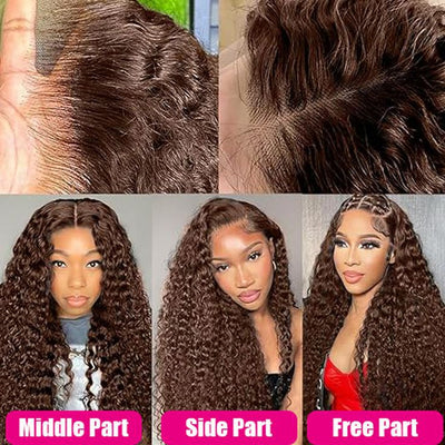 Chocolate Brown Human Hair Wig For Women null