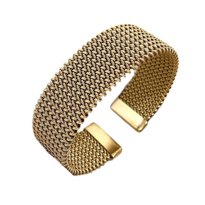 Women's Wire Embossed Titanium Steel Bracelet null