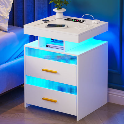 Bedroom Bedside Table With Charging Table null