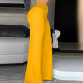 Women's Ribbon High Waist Wide Leg Pants null