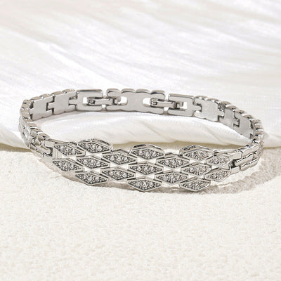 Japanese And Korean Simple Temperament Micro Inlaid Zircon Bracelet null