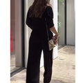 Suit Short Top Wide Leg Pants Women's Suit null