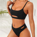 Bikini Solid Color New Hollow Women's Split null