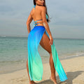 Women's Drawstring Banded Bikini Three-piece Swimsuit null
