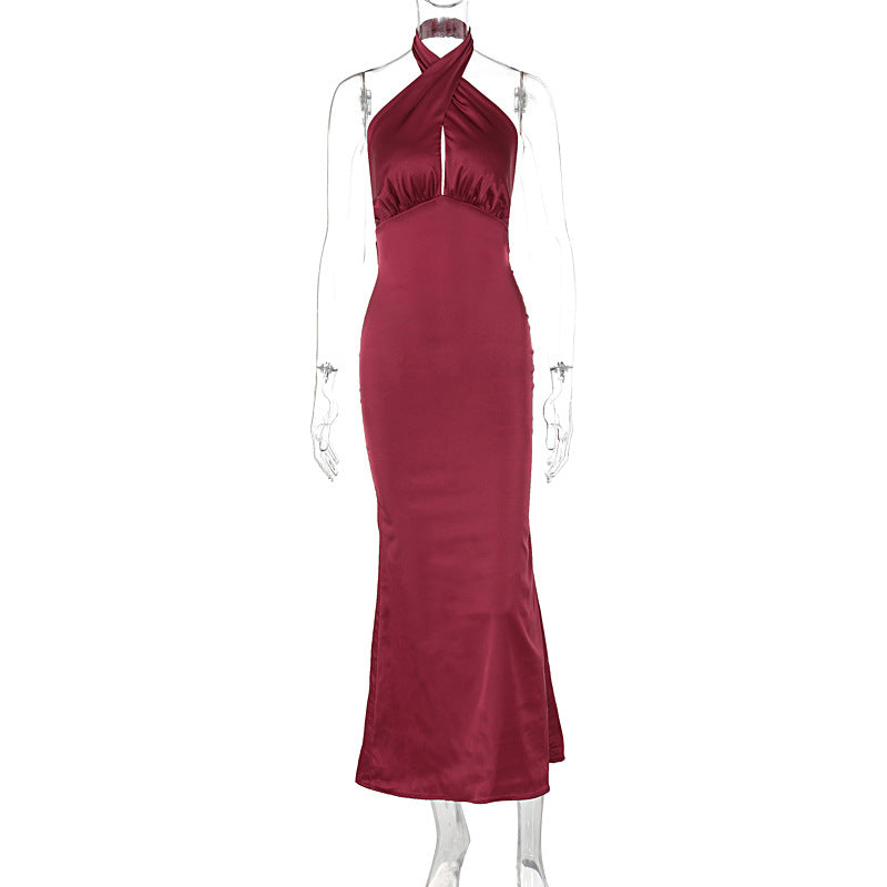 Summer Fashion Elegant Backless Sleeveless Dress null