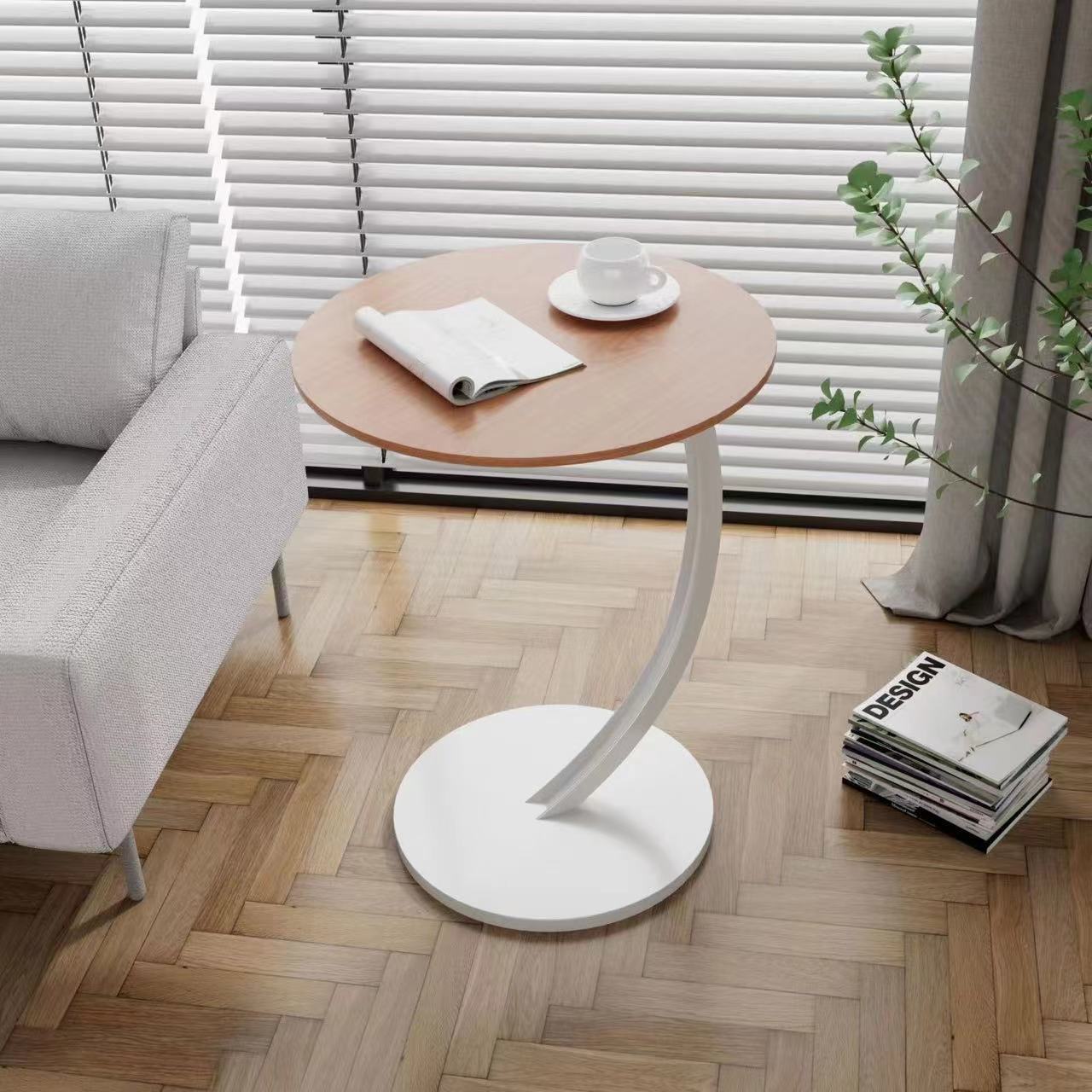 Round Small Coffee Table Living Room Sofa Side Table Bedroom Bedside Table Bedside Table Small Table Movable Coffee Table null