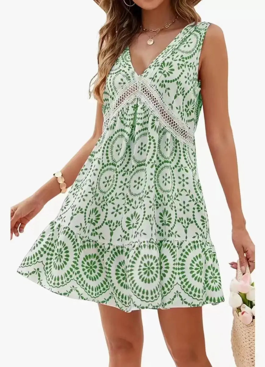 Women's Elegant Printed Hollow Lace