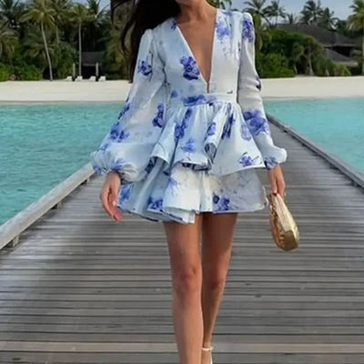 V-neck Puff Sleeve