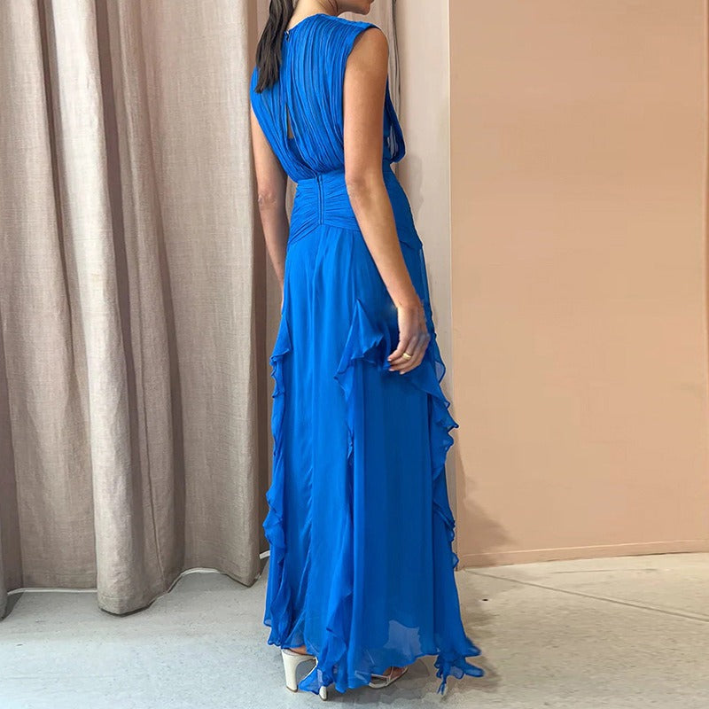 French Sexy Elegant Chiffon Dress New null