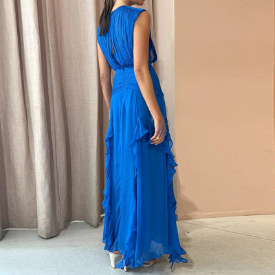 French Sexy Elegant Chiffon Dress New null