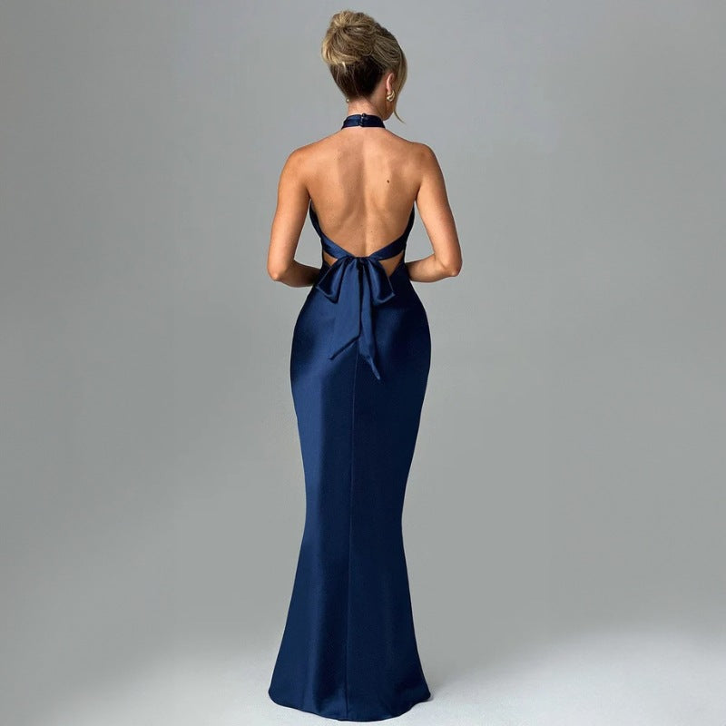 Summer Fashion Elegant Backless Sleeveless Dress null