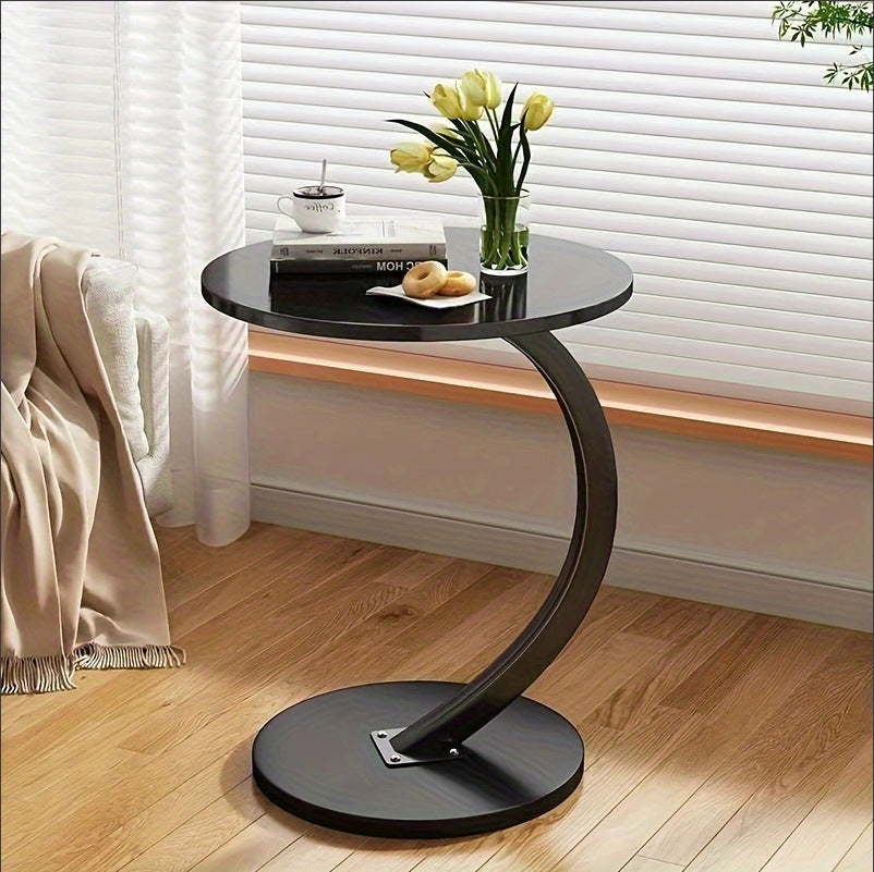 Round Small Coffee Table Living Room Sofa Side Table Bedroom Bedside Table Bedside Table Small Table Movable Coffee Table null