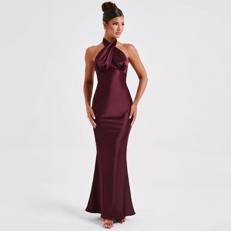 Summer Fashion Elegant Backless Sleeveless Dress null