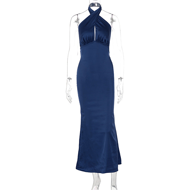 Summer Fashion Elegant Backless Sleeveless Dress null