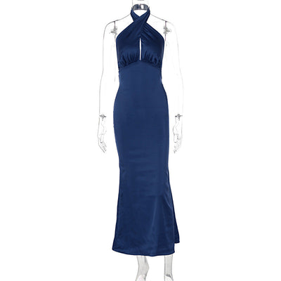 Summer Fashion Elegant Backless Sleeveless Dress null