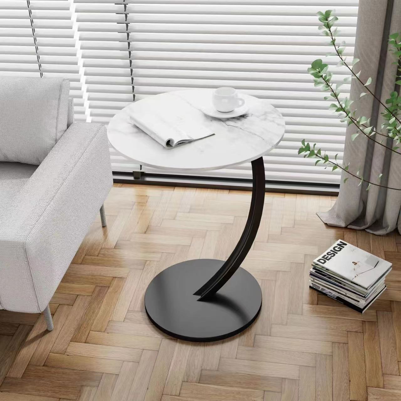 Round Small Coffee Table Living Room Sofa Side Table Bedroom Bedside Table Bedside Table Small Table Movable Coffee Table null