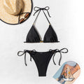 Bikini Swimsuit Women's Metal Bead Split Swimsuit null