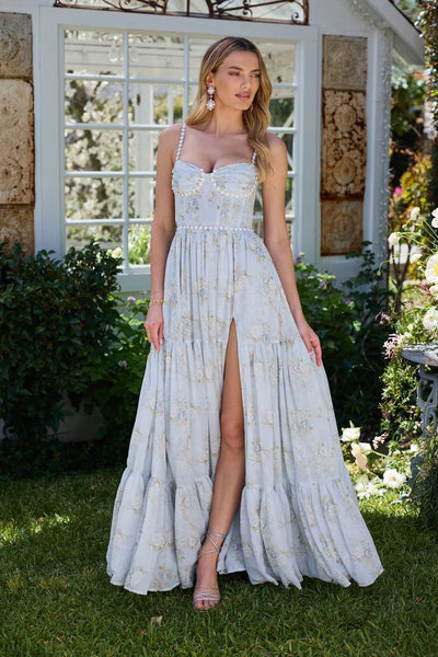Long Seaside Vacation Style Backless Dress Floral Skirt null