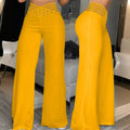 Women's Ribbon High Waist Wide Leg Pants null