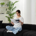 Chenille Curved Sectional Sofa With 4 Pillows,Curved Symmetrical Modular Semi Circular Sofa Sectional For Bedroom, Living Room, Office For Leisure Or Nap, Reading Room, And Lobby - Morderncharm store