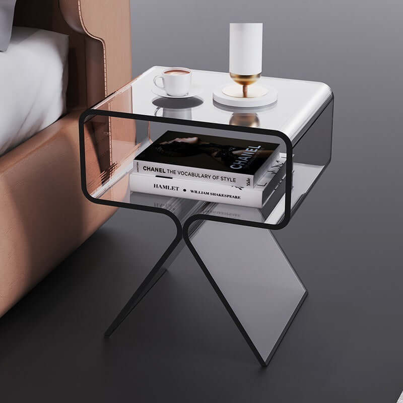 Minimalist Transparent Acrylic Side Table Sofa And Tea Table null