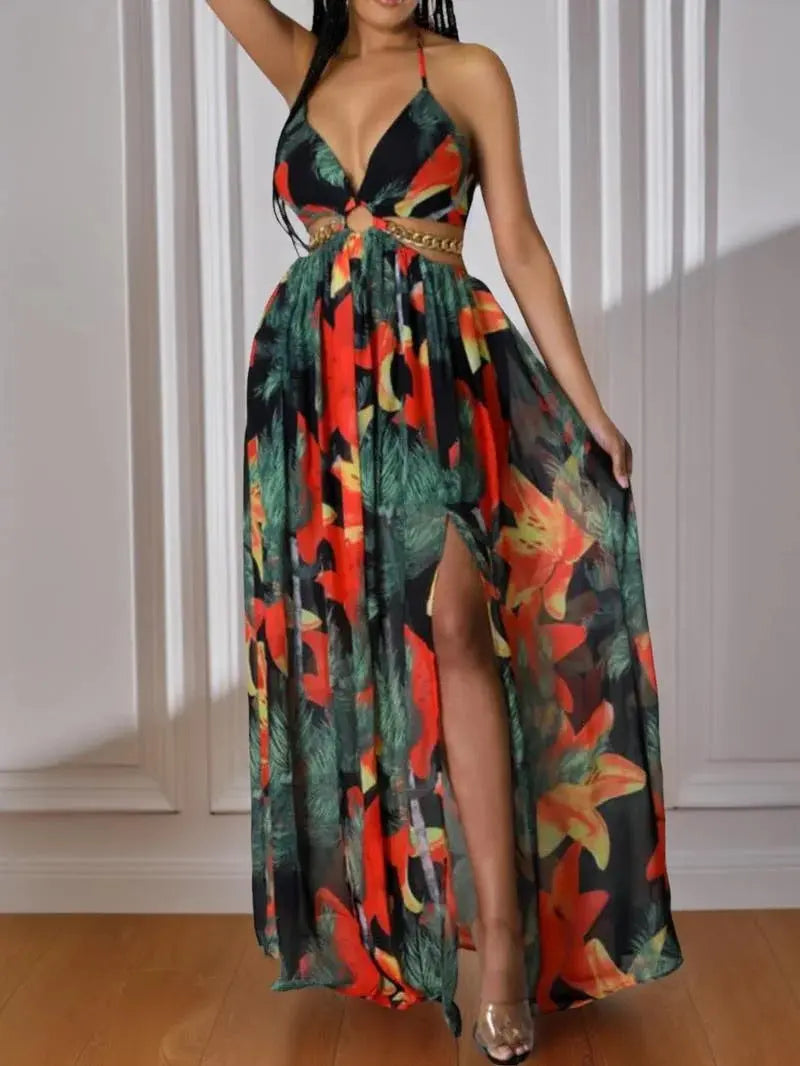 Summer Women's Printed Polyester Dress