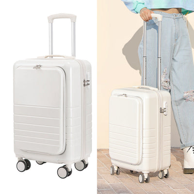 Large Capacity Suitcase Front  Lid Pull Rod Case null