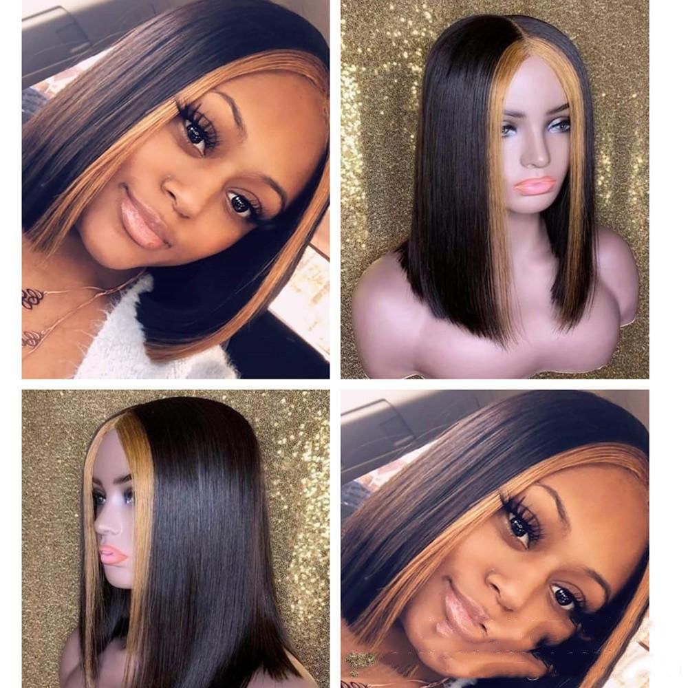 Highlight Ombre  Transparent Lace Wig Human Hair null