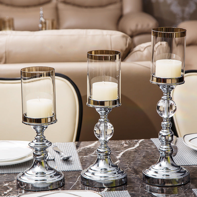 Three-piece Candle Holder Living Room Table Decoration null