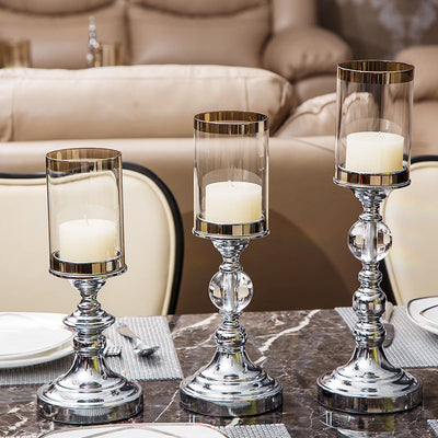 Three-piece Candle Holder Living Room Table Decoration null