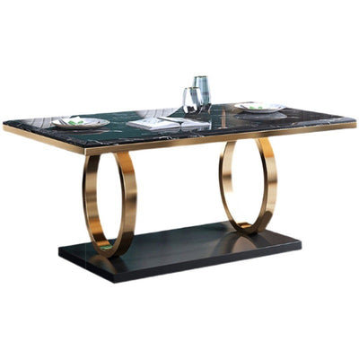 Modern Household Simple Slate Dining Table And Chair Combination null