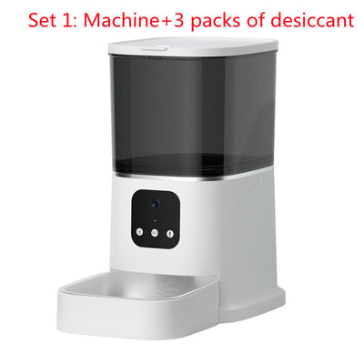Pet Automatic Feeder Large Capacity Smart Voice Recorder APP Control Timer Feeding Cat Dog Food Dispenser With WiFi Pet Bowl null