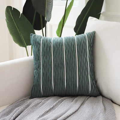 Simple Luxury Striped Velvet Pillow Cover Pillow Cushion Cover Pillow Case Covers for Sofa Flannel Velvet Sofa Cushion Cover null