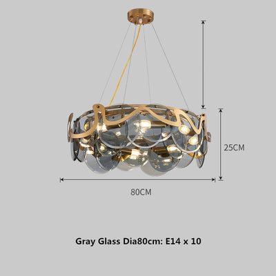 Modern Minimalist Restaurant Table Bar Glass Chandelier null