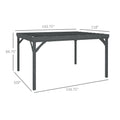 10' x 12' Outdoor Wooden Pergola, Grape Vine Gazebo with Concrete Anchors for Garden, Patio, Backyard, Deck, Gray - Morderncharm store